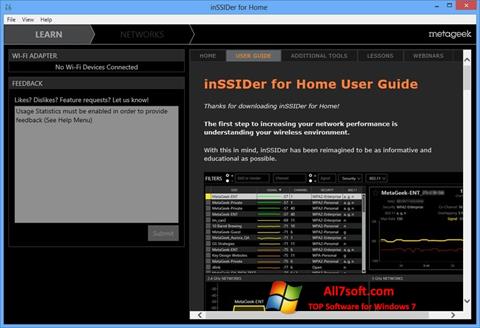 Capture d'écran InSSIDer pour Windows 7