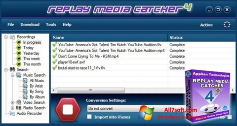 Capture d'écran Replay Media Catcher pour Windows 7
