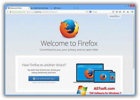 Capture d'écran Mozilla Firefox Offline Installer pour Windows 7