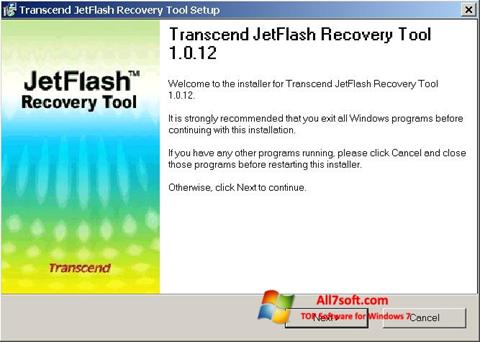 Capture d'écran JetFlash Recovery Tool pour Windows 7