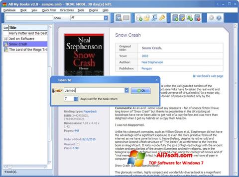Capture d'écran All My Books pour Windows 7
