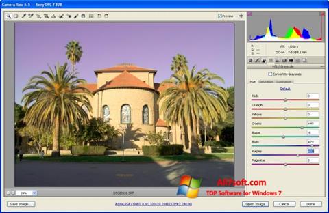 Capture d'écran Adobe Camera Raw pour Windows 7