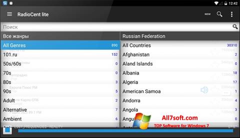 Capture d'écran Radiocent pour Windows 7