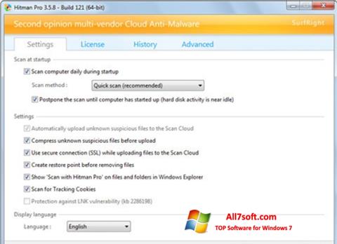 Capture d'écran HitmanPro pour Windows 7