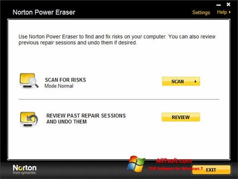 Capture d'écran Norton Power Eraser pour Windows 7