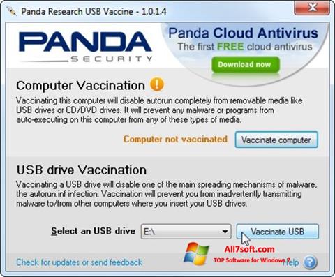 Capture d'écran Panda USB Vaccine pour Windows 7