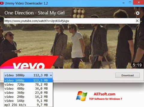 Capture d'écran Ummy Video Downloader pour Windows 7