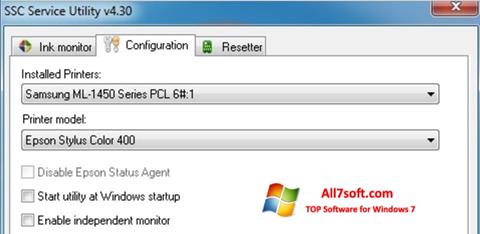 Capture d'écran SSC Service Utility pour Windows 7