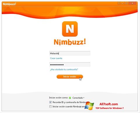 Capture d'écran Nimbuzz pour Windows 7