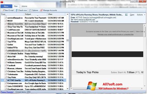 Capture d'écran Gmail Notifier pour Windows 7