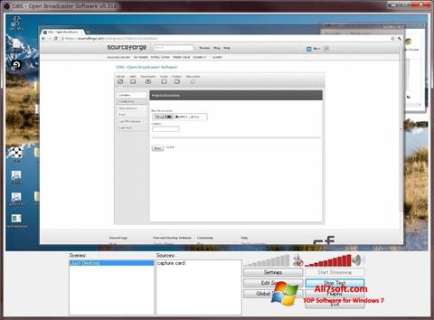 Capture d'écran Open Broadcaster Software pour Windows 7