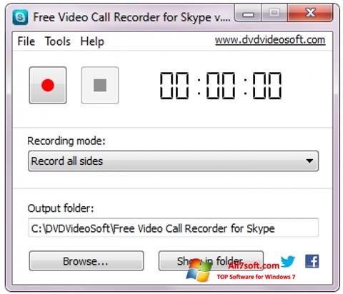 Capture d'écran Free Video Call Recorder for Skype pour Windows 7