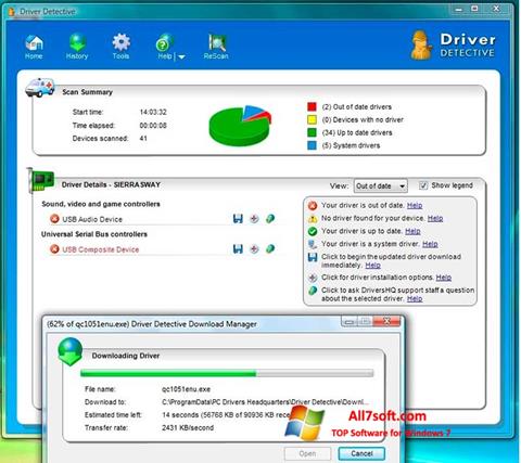 Capture d'écran Driver Detective pour Windows 7