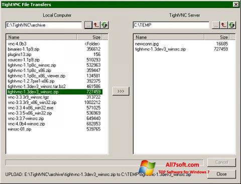 Capture d'écran TightVNC pour Windows 7