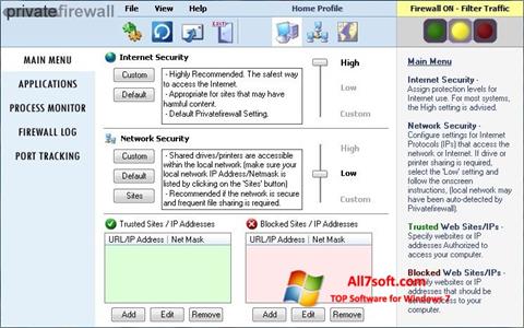 Capture d'écran Privatefirewall pour Windows 7