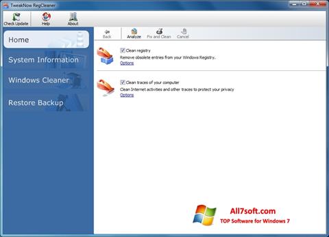 Capture d'écran TweakNow RegCleaner pour Windows 7