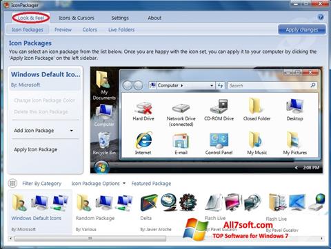 Capture d'écran IconPackager pour Windows 7