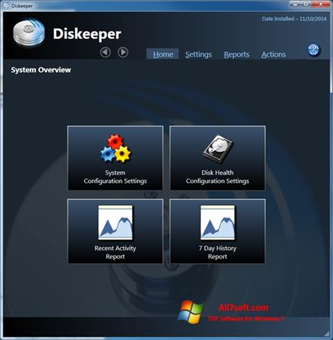 Capture d'écran Diskeeper pour Windows 7
