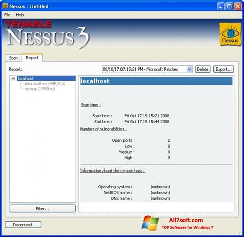 Capture d'écran Nessus pour Windows 7