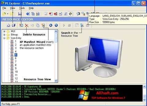 Capture d'écran PE Explorer pour Windows 7