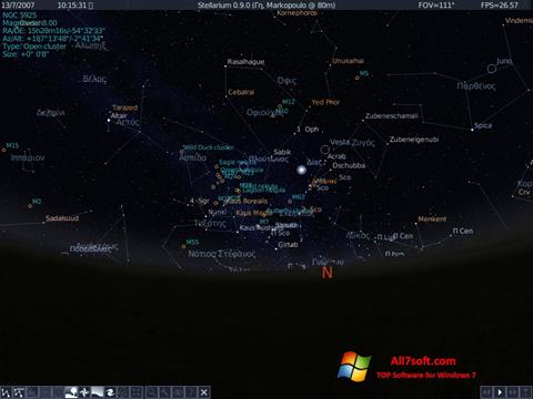 Capture d'écran Stellarium pour Windows 7