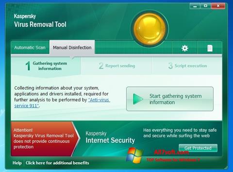 Capture d'écran Kaspersky Virus Removal Tool pour Windows 7