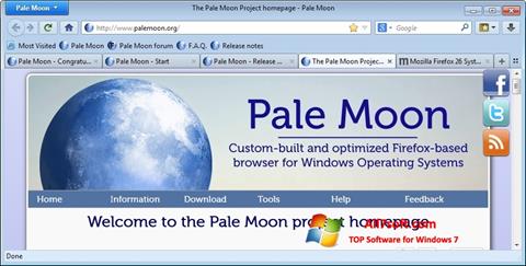Capture d'écran Pale Moon pour Windows 7