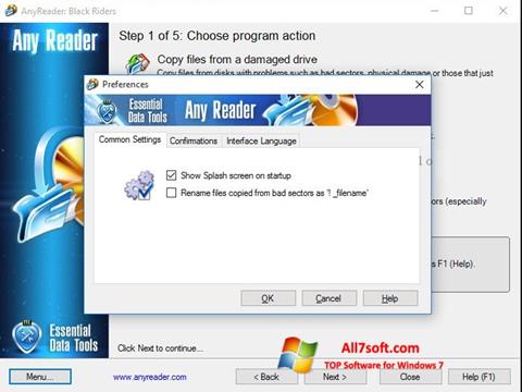 Capture d'écran AnyReader pour Windows 7