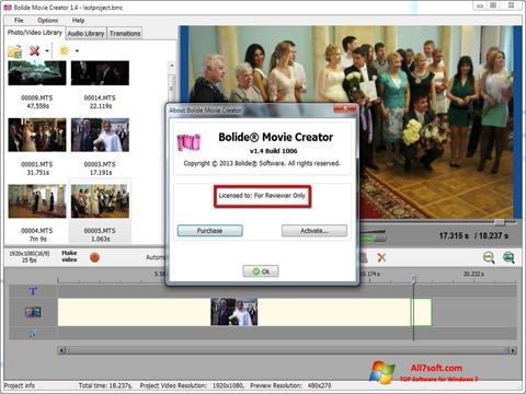 Capture d'écran Bolide Movie Creator pour Windows 7