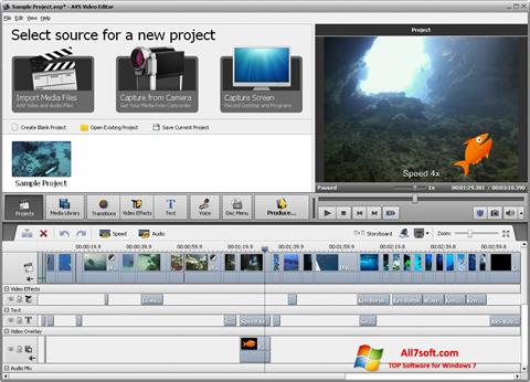 Capture d'écran AVS Video Editor pour Windows 7