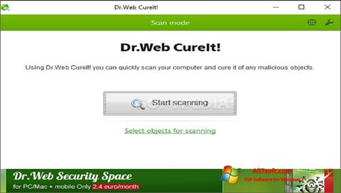 Capture d'écran Dr.Web CureIt pour Windows 7