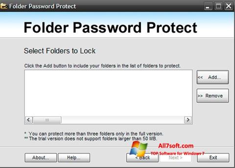 Capture d'écran Password Protect USB pour Windows 7