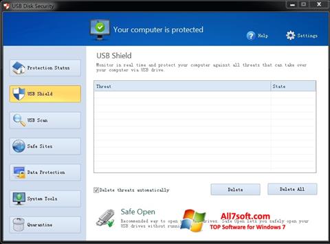Capture d'écran USB Disk Security pour Windows 7