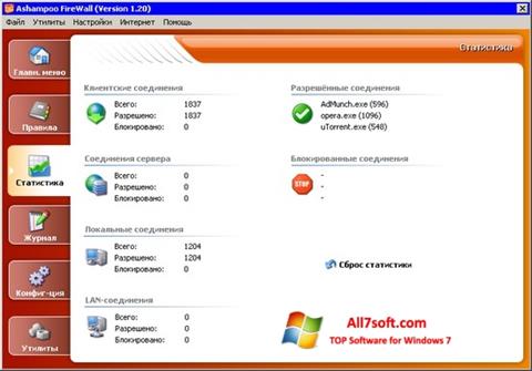 Capture d'écran Ashampoo Firewall pour Windows 7