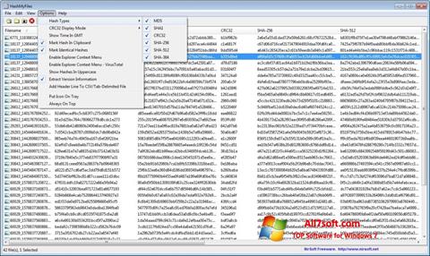 Capture d'écran HashMyFiles pour Windows 7