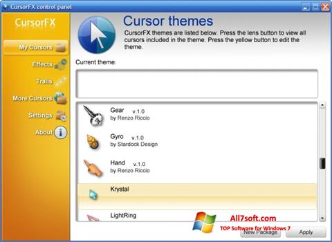 Capture d'écran CursorFX pour Windows 7
