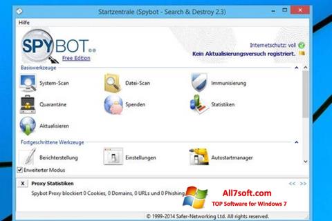Capture d'écran SpyBot pour Windows 7