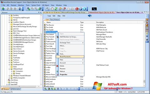Capture d'écran Remote Administration Tool pour Windows 7
