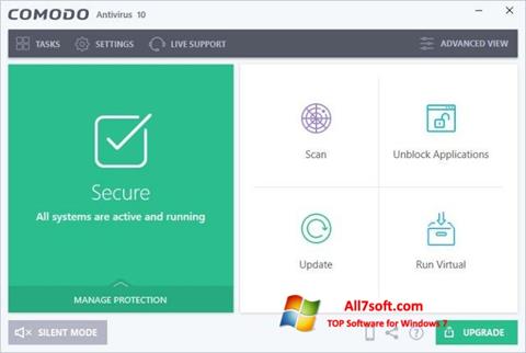 Capture d'écran Comodo Antivirus pour Windows 7