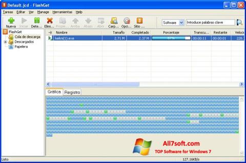 Capture d'écran FlashGet pour Windows 7